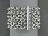 6-STRAND SILVER TWISTED LINK & CABLE CHAIN BRACELET