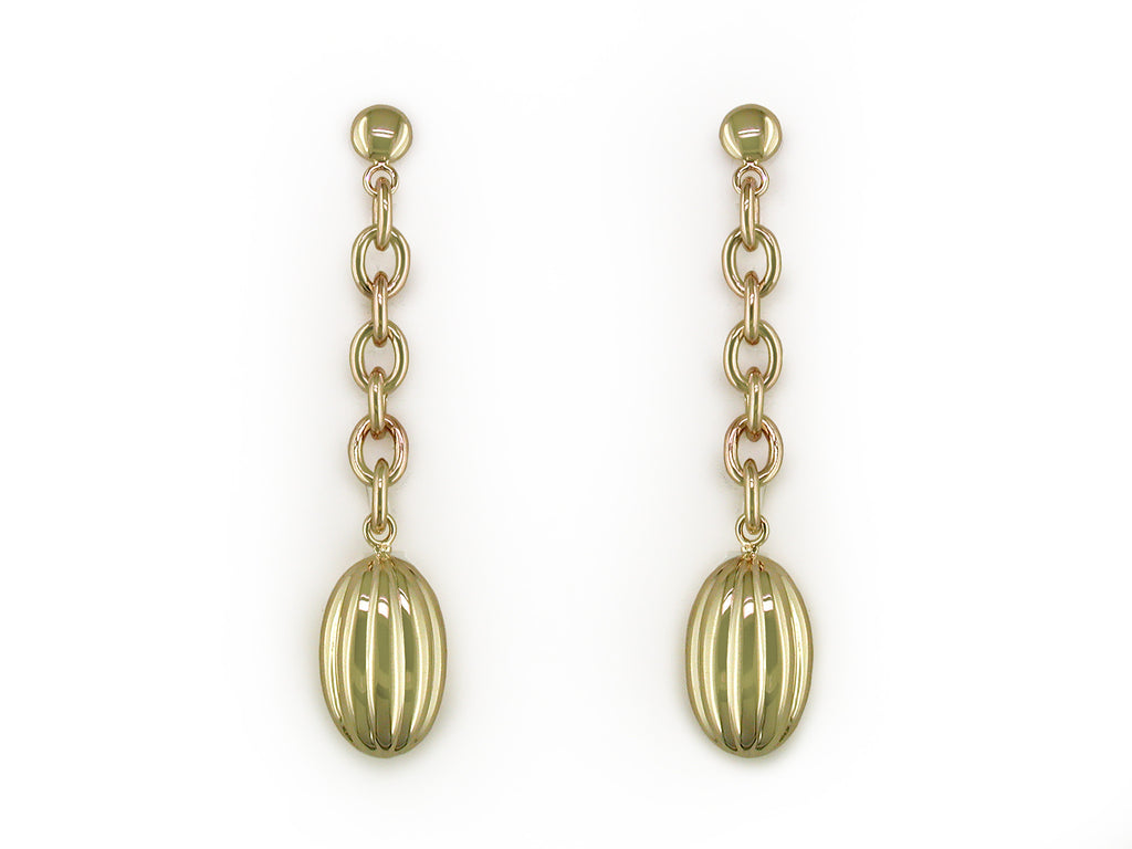 YELLOW GOLD EARRINGS WITH VINTAGE DROPS